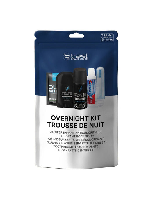 Product Image – Men's Overnight Travel Kit 5pc package view