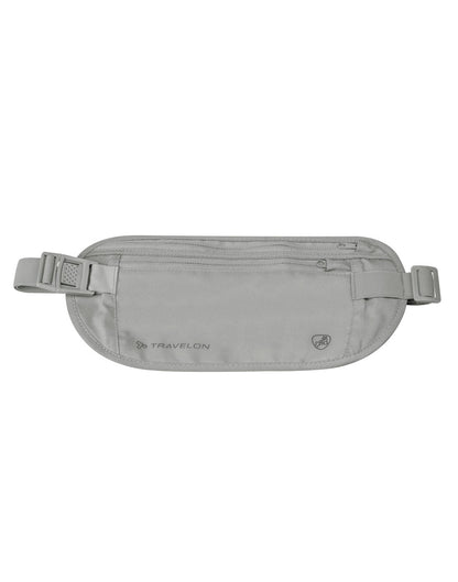 Travelon RFID Blocking Undergarment Waist Pouch, front view.