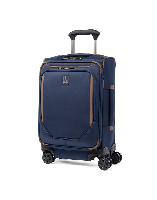 Product Image – Travelpro Crew™ Classic Compact Carry-on Expandable Spinner in patriot blue, front angled view