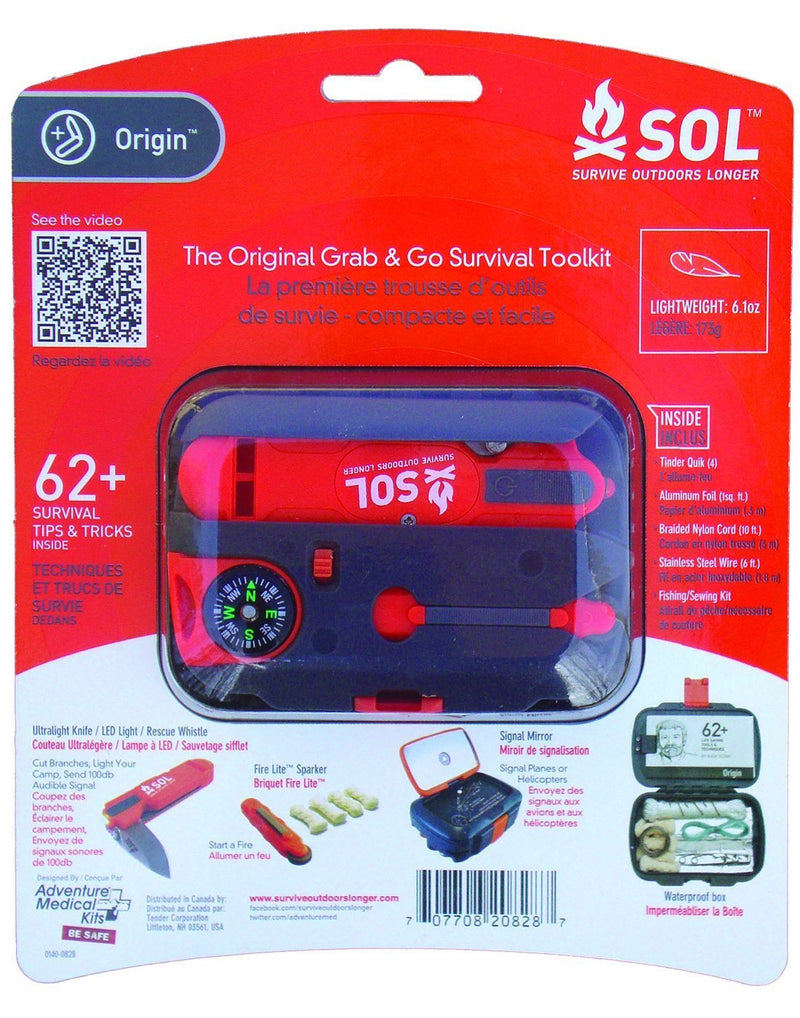 SOL origin survival toolkit package back view