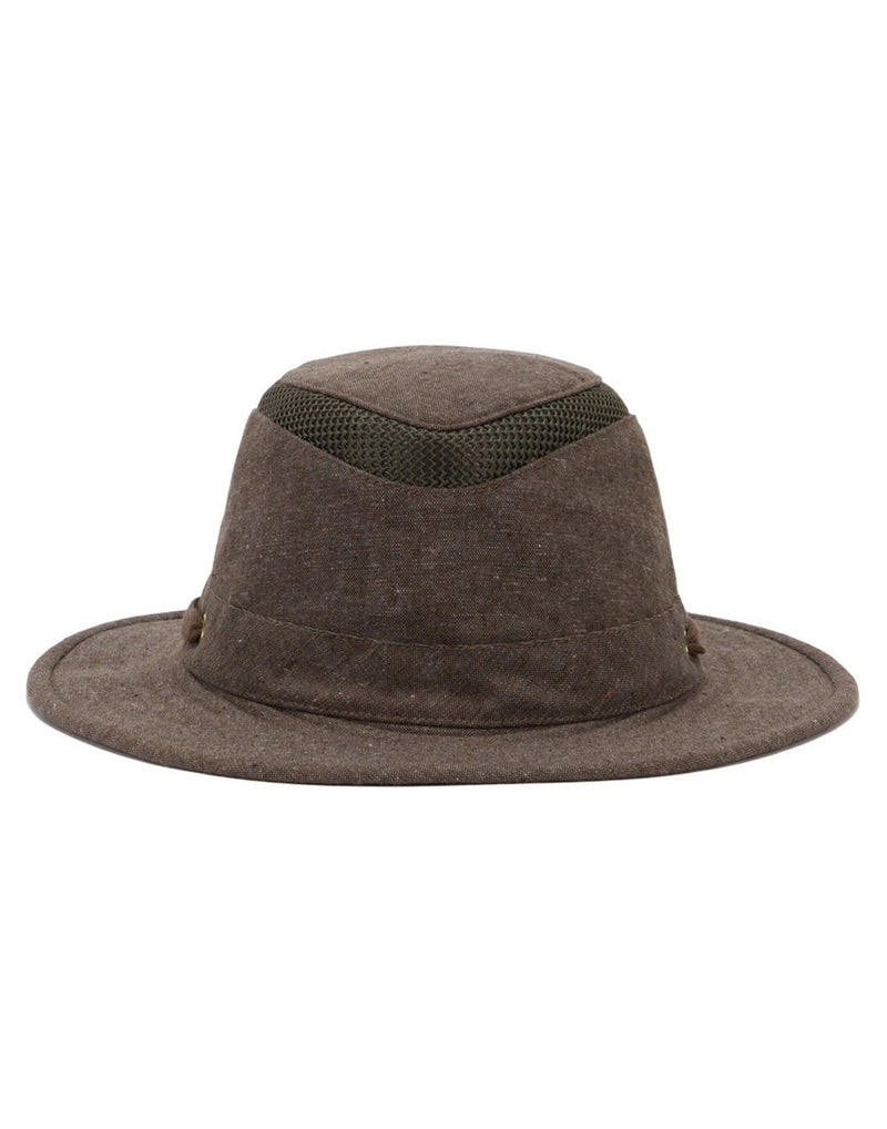 Brown colour hat back view