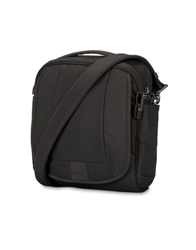 Pacsafe metrosafe ls200 anti-theft black colour shoulder bag front view