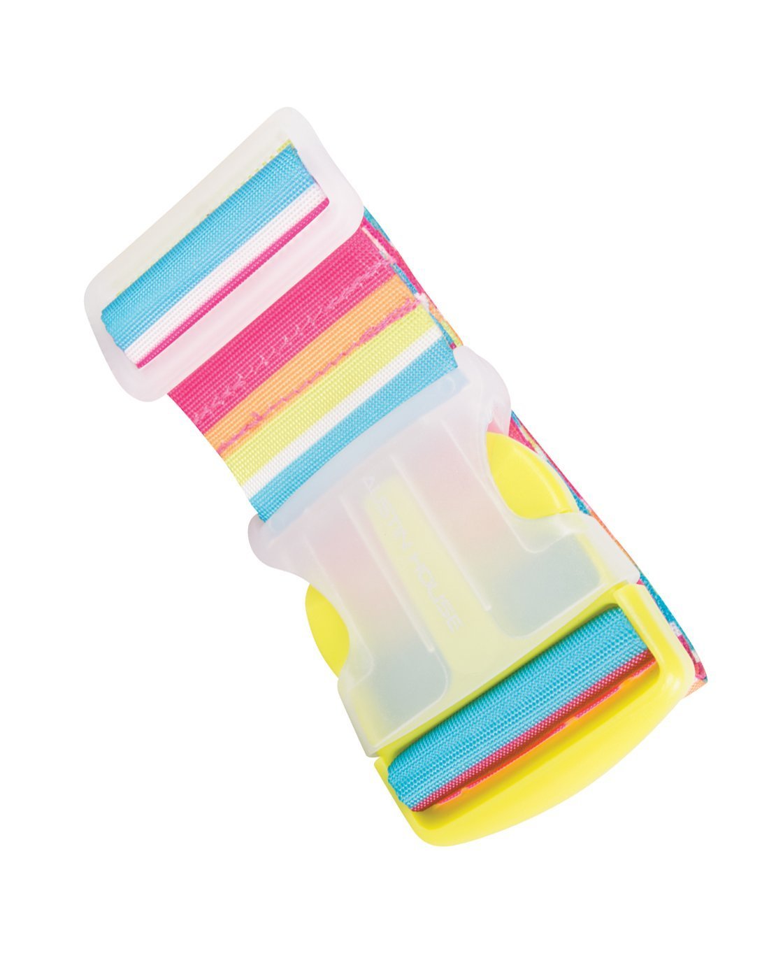 Austin house luggage strap rainbow 1 colour front view