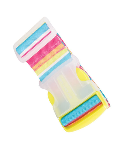 Austin house luggage strap rainbow 1 colour front view