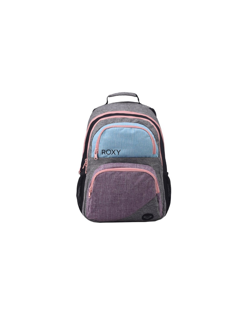 Roxy shadow dream backpack heather grey colour front view