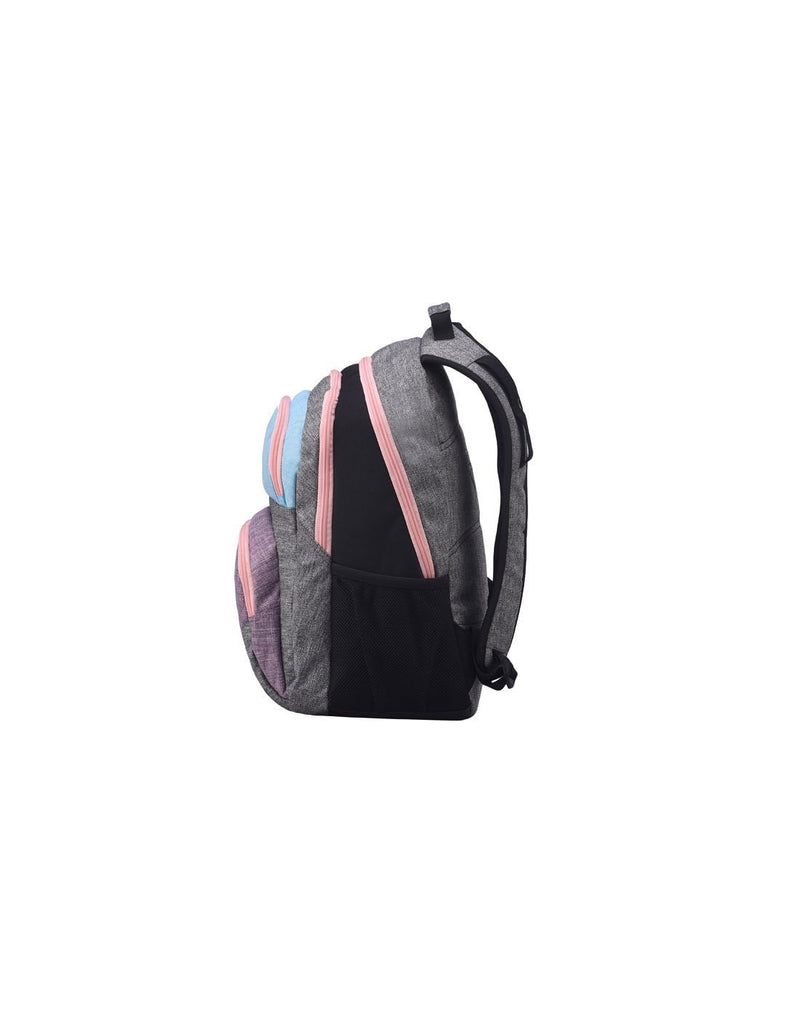 Roxy shadow dream backpack heather grey colour side view