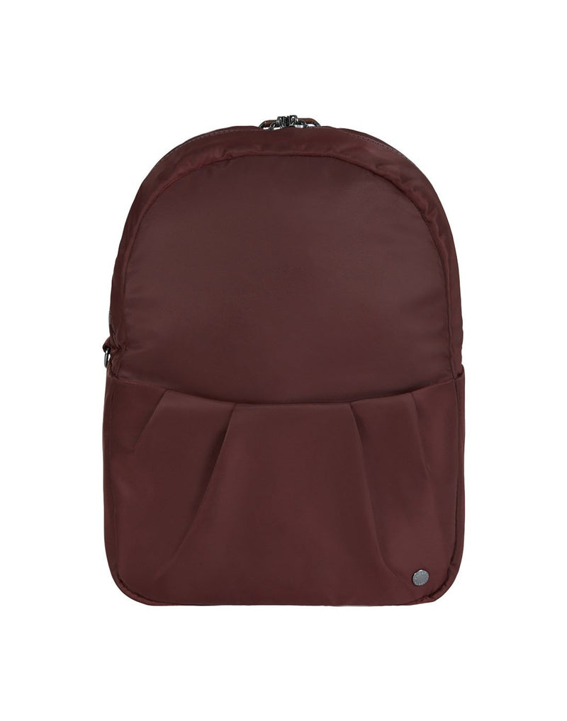 Citysafe cx convertible anti-theft merlot colour backpack front view