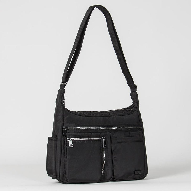 Lug double dutch 2 crossbody bag black colour handbag front view