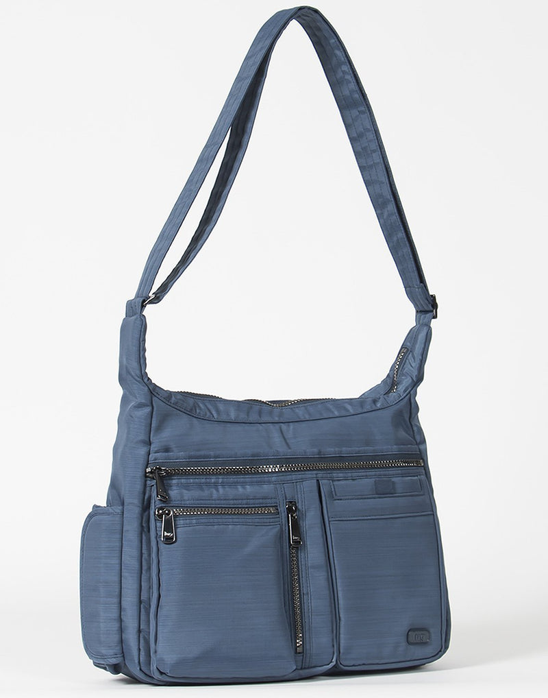 Lug double dutch 2 crossbody bag blue colour handbag front view