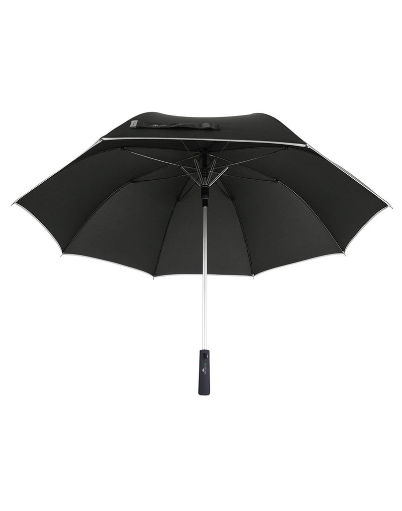 Reflectek compact auto open/close black colour umbrella front view
