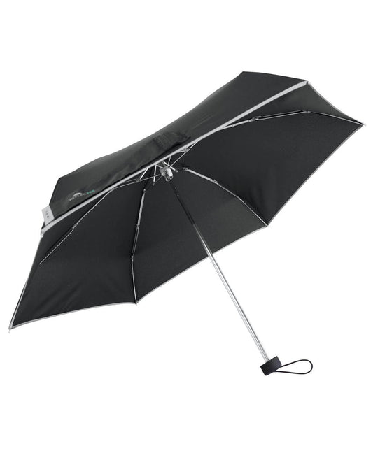 Product Image – Reflectek black colour compact umbrella corner view