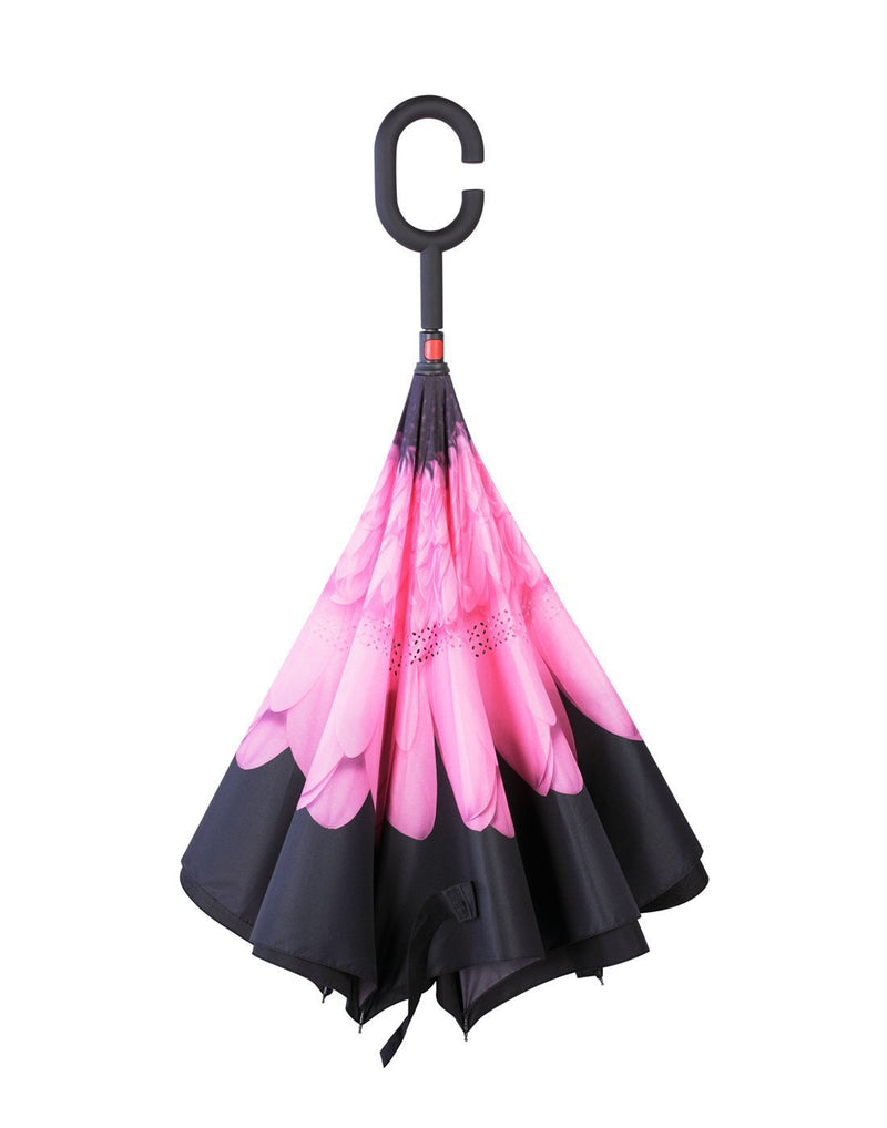 Belami by knirps reversible fuchsia design umbrella front view