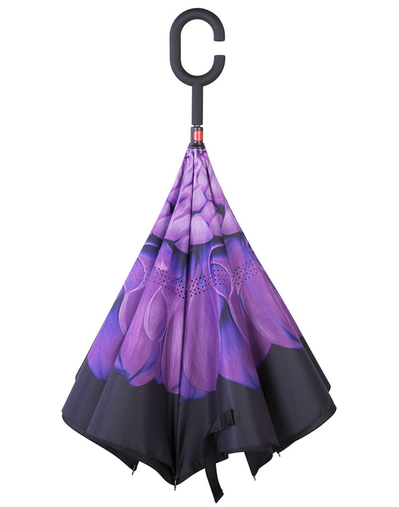 Belami by knirps reversible purple colour umbrella front view