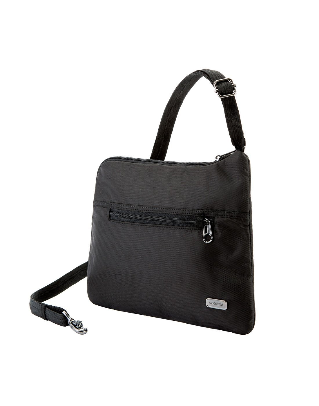 Pacsafe daysafe anti-theft slim black colour crossbody bag corner view