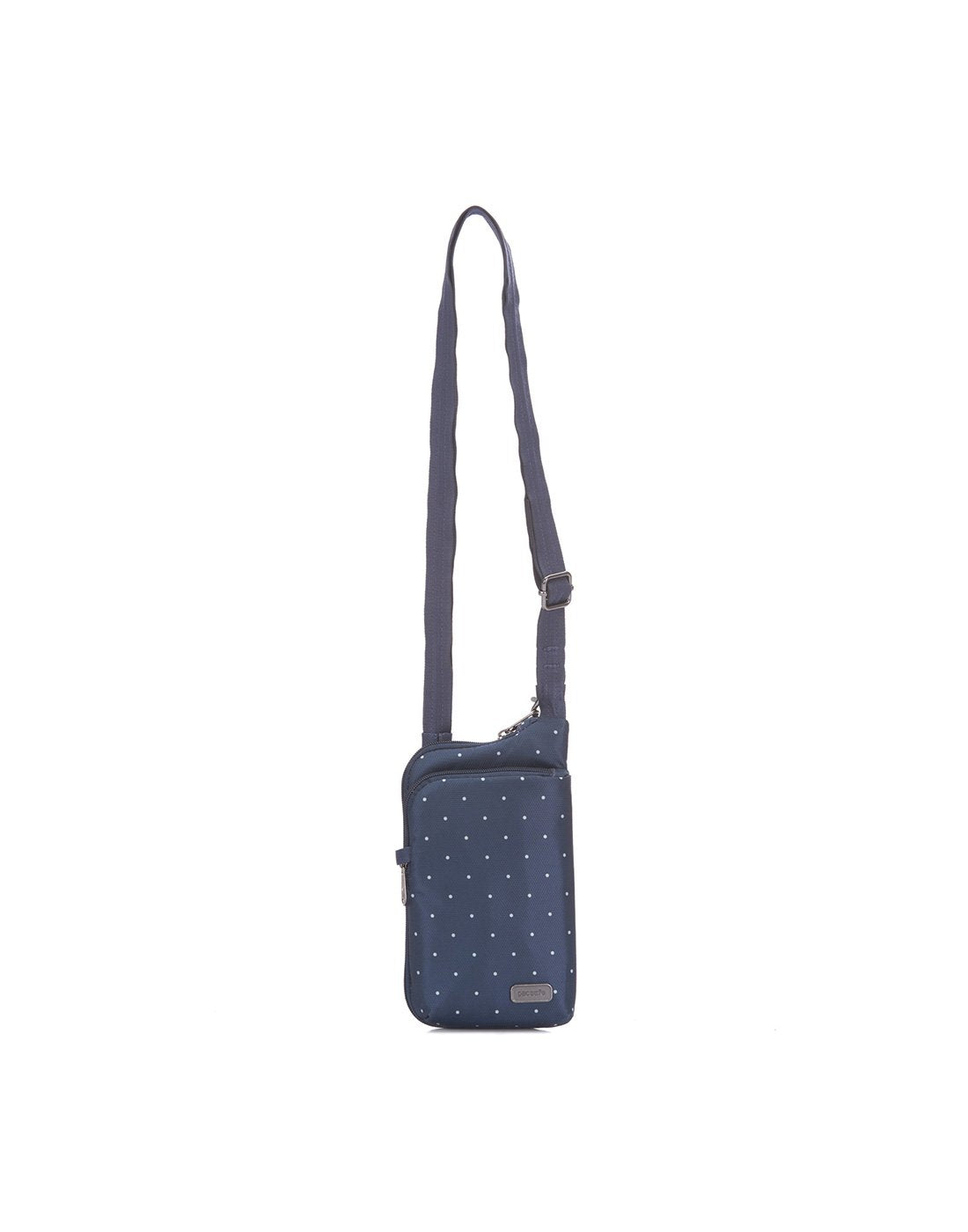 Pacsafe daysafe anti-theft tech navy colour crossbody bag front view