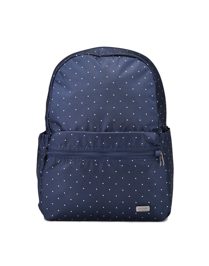 Pacsafe daysafe anti-theft navy colour backpack front view