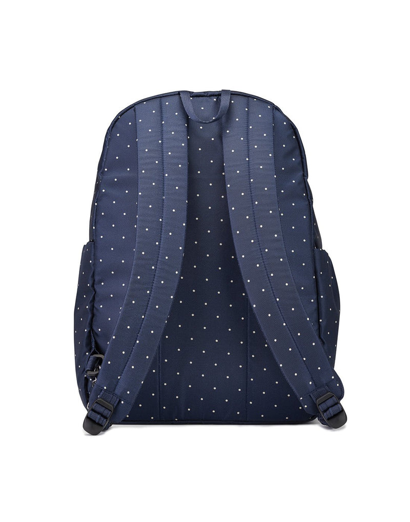 Pacsafe daysafe anti-theft navy colour backpack back view