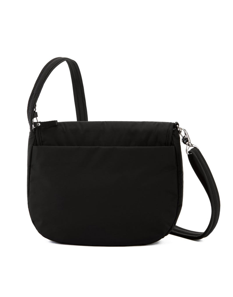 Pacsafe stylesafe anti-theft black colour crossbody bag back view