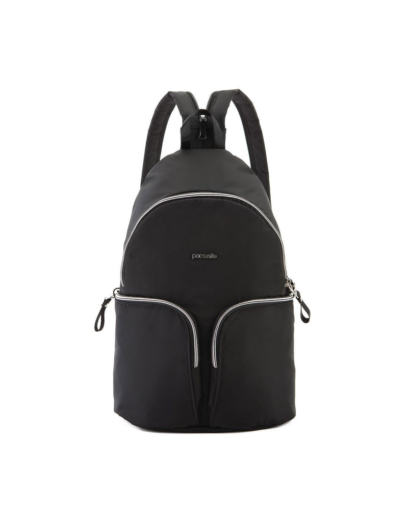 Pacsafe stylesafe anti-theft black colour sling backpack front view