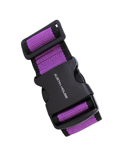 Austin house luggage strap purple-black colour front view