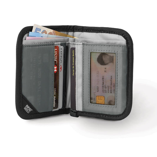 Product Image – Pacsafe RFIDsafe V50 anti-theft compact wallet interior view