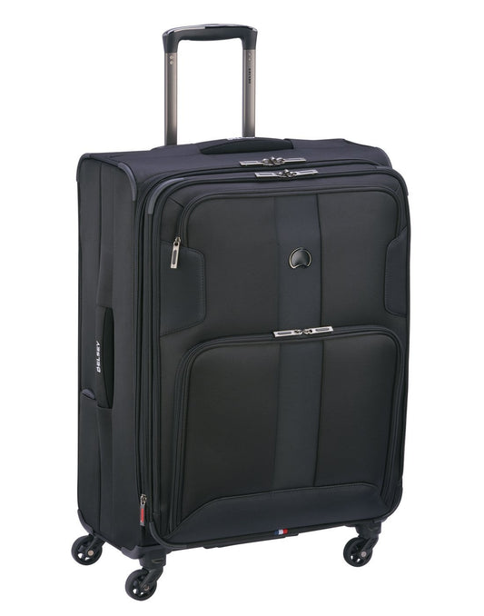 Product Image – Delsey volume max 25" expandable spinner black colour luggage bag