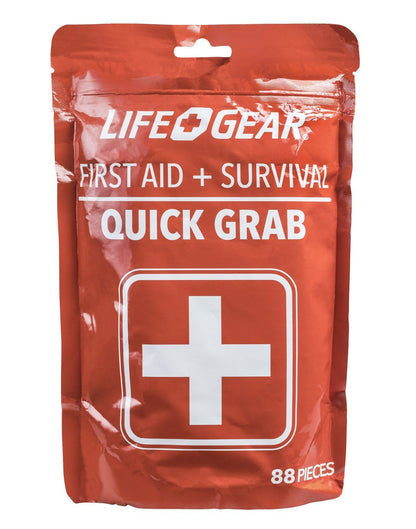 Life Gear Quick Grab First Aid + Survival Pack