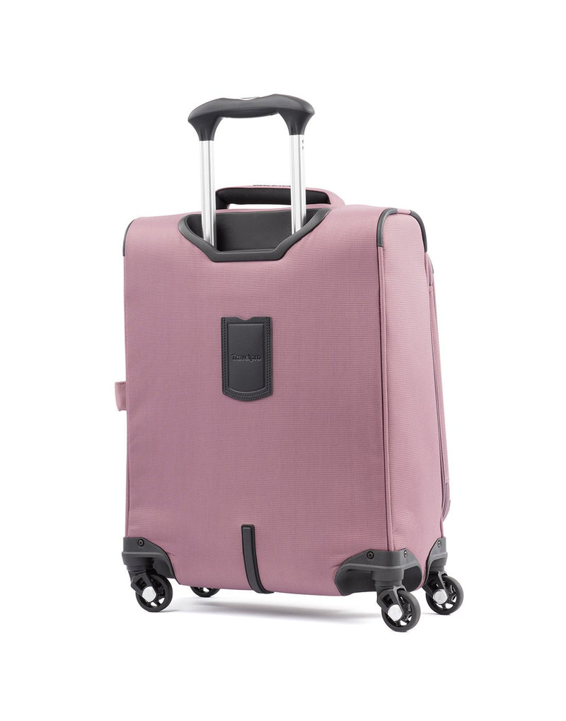 Travelpro maxlite 5 19" intl spinner dusty rose colour luggage bag back view
