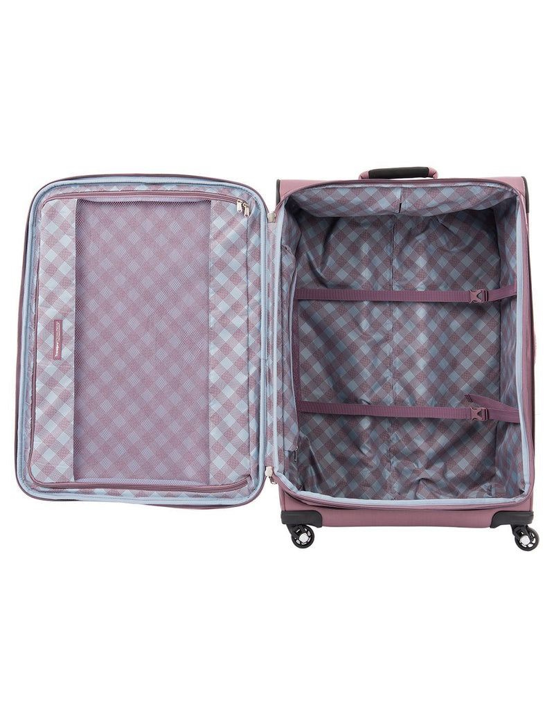 Travelpro maxlite 5 29" exp spinner dusty rose colour luggage bag interior