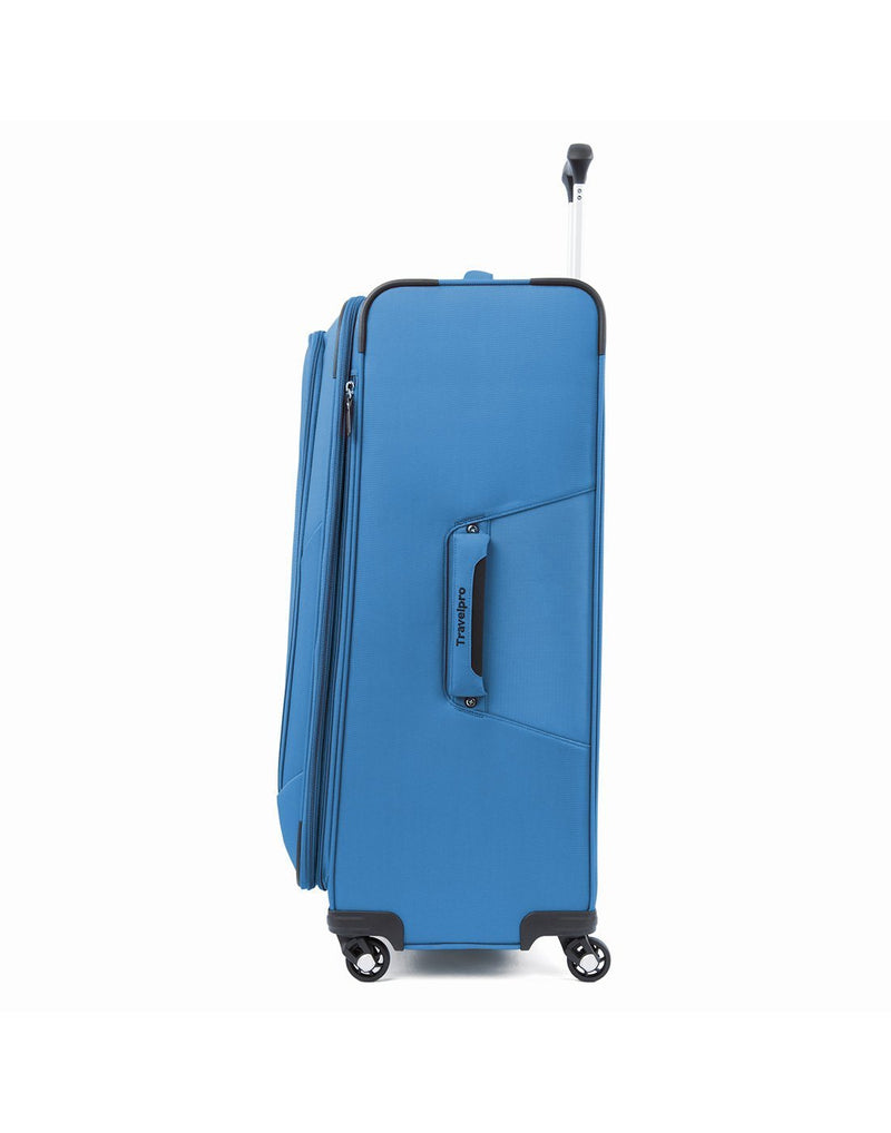 Travelpro maxlite 5 29" exp spinner azure blue colour luggage bag side view