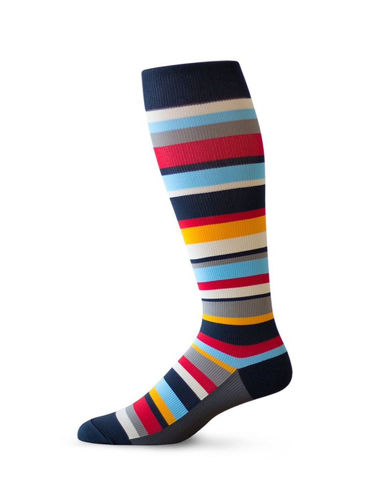 Unisex nylon knee-high compression socks - sesame sweater side view