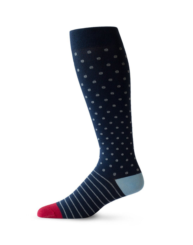 Unisex cotton knee-high compression socks - business party side view