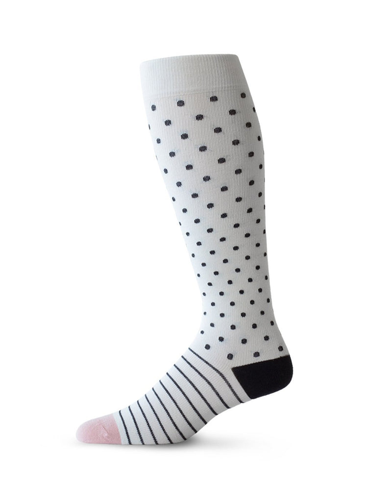 Unisex cotton knee-high compression socks - breakfast club side view