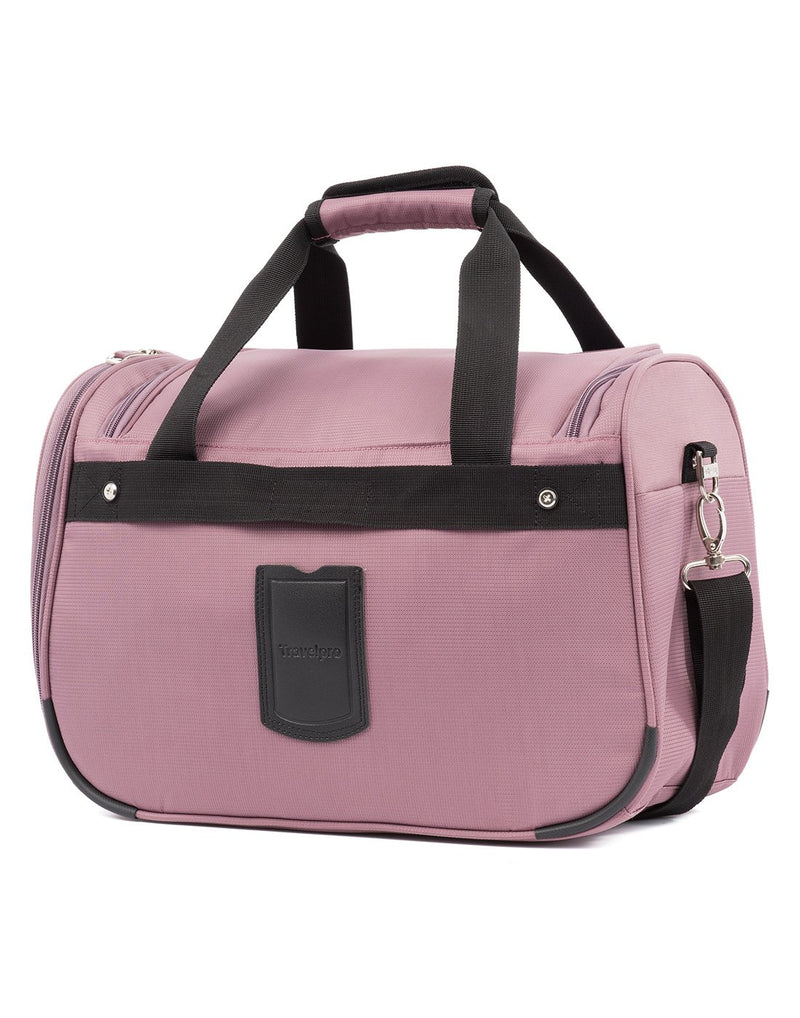 Travelpro maxlite 5 11" dusty rose colour soft tote back view