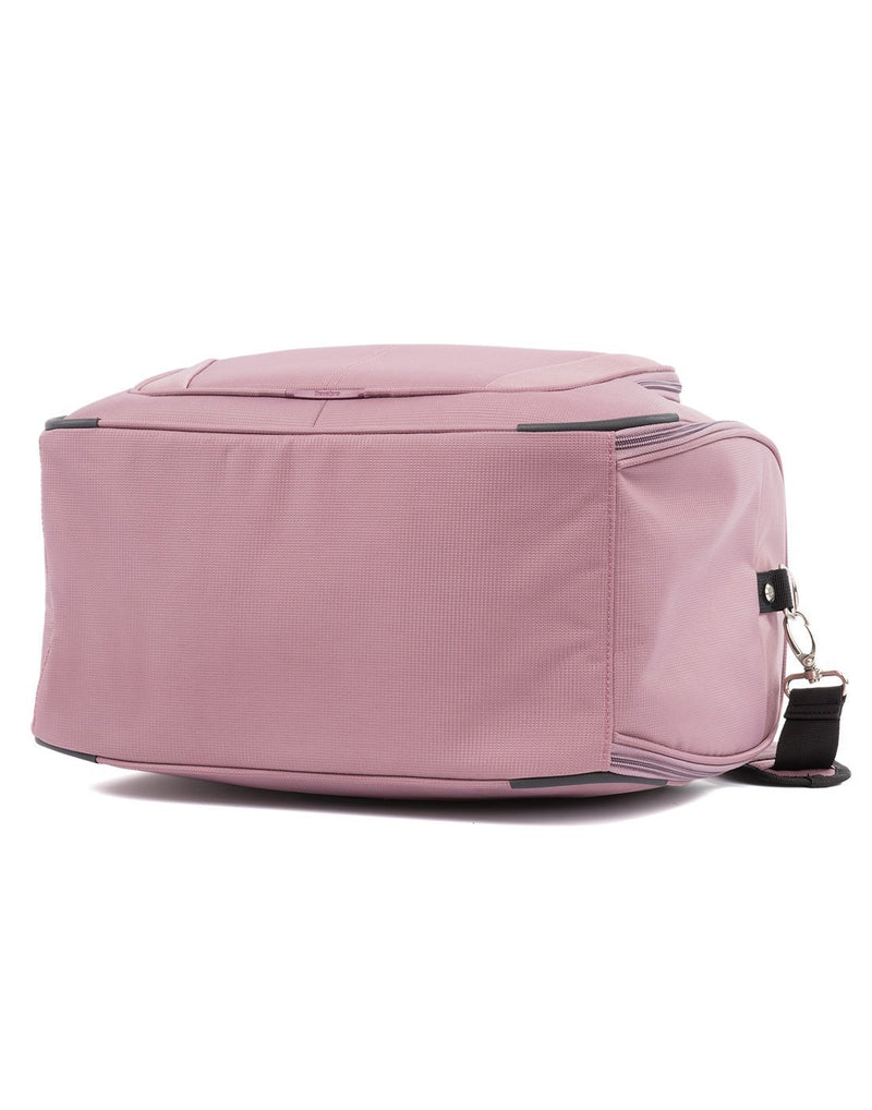 Travelpro maxlite 5 11" dusty rose colour soft tote lower side view