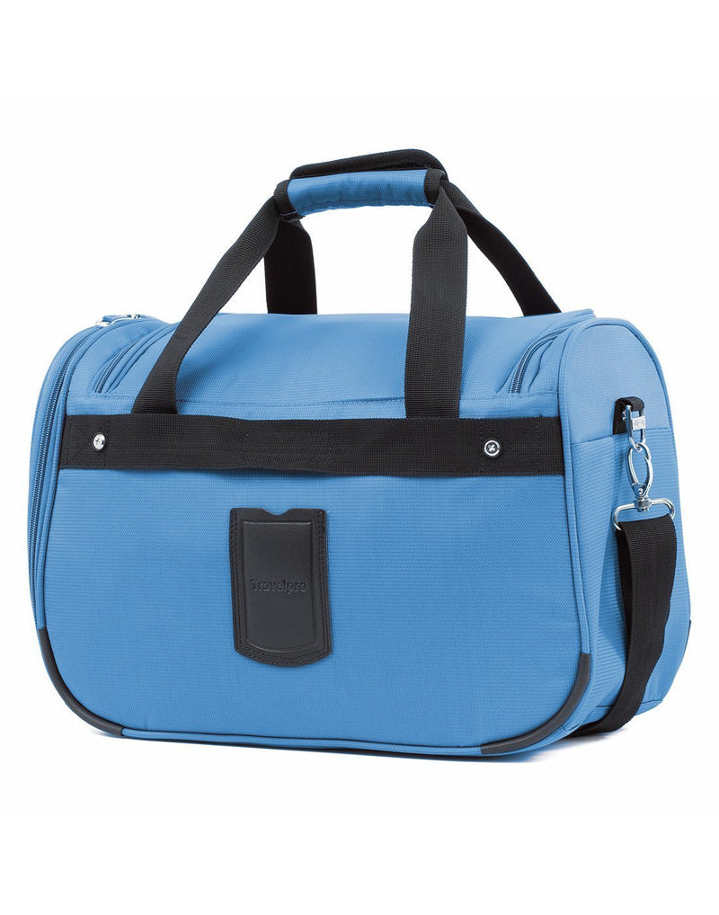 Travelpro maxlite 5 11" azure blue colour soft tote back view