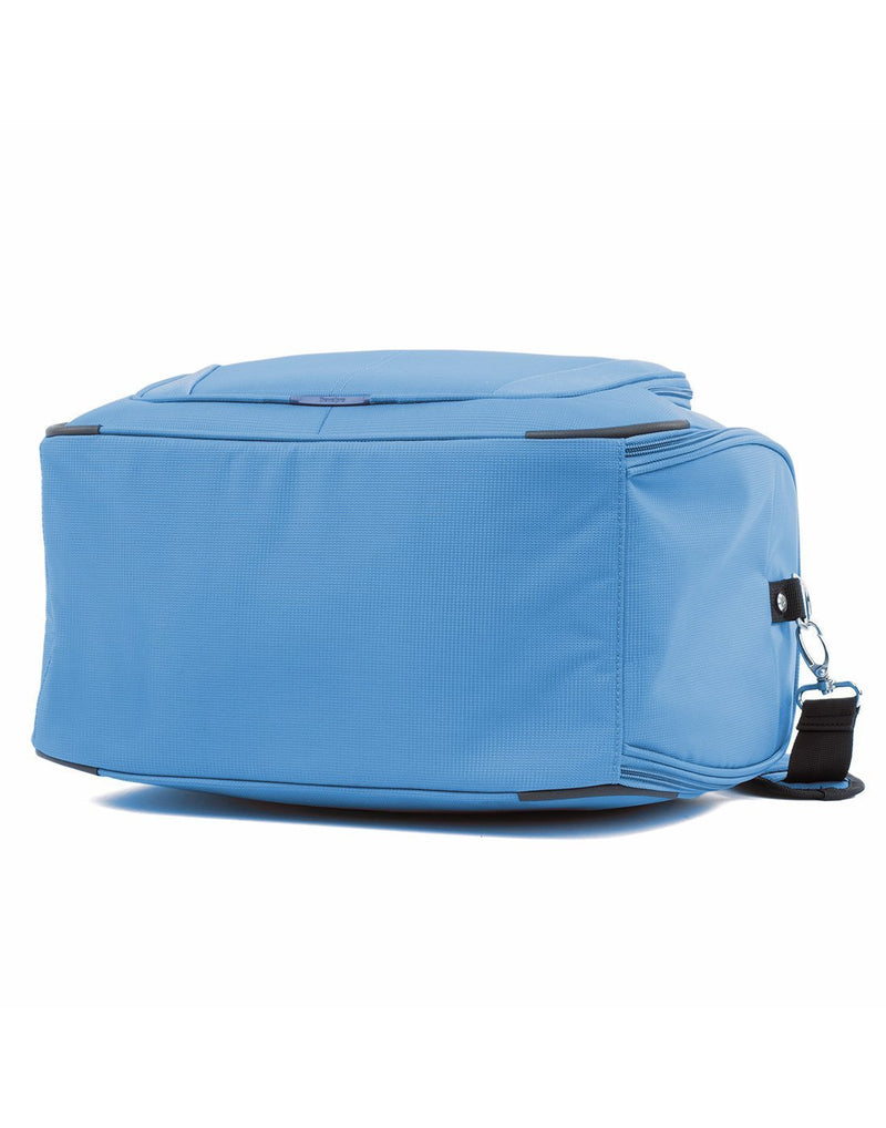 Travelpro maxlite 5 11" azure blue colour soft tote lower side view