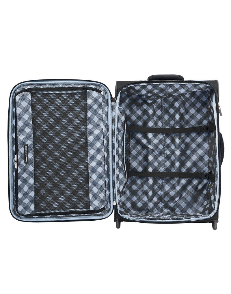 Travelpro maxlite 5 26" rollaboard black colour luggage bag interior