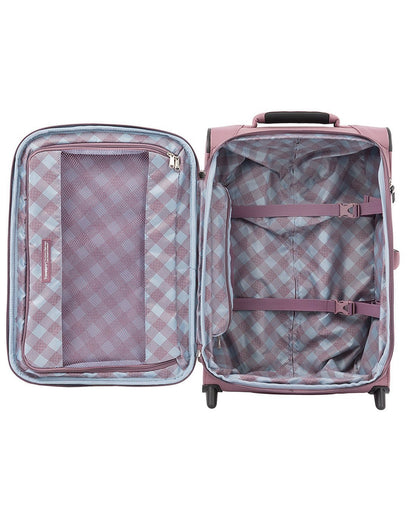 Travelpro maxlite 5 20" intl rollaboard dusty rose colour luggage bag interior