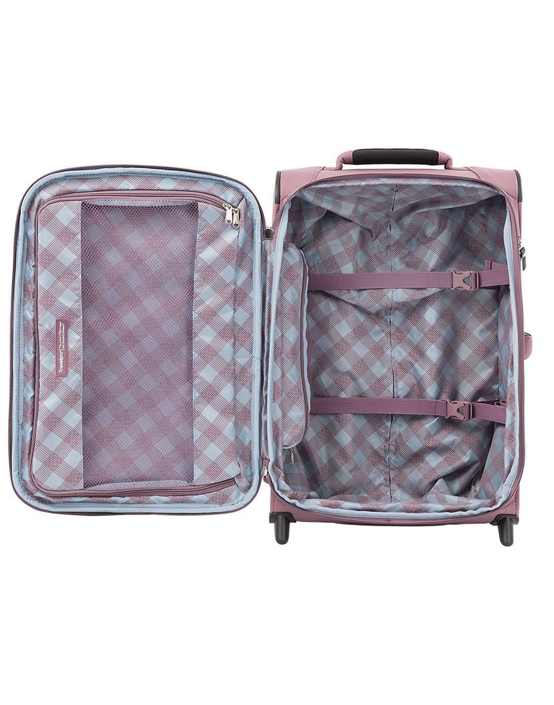 Travelpro maxlite 5 20" intl rollaboard dusty rose colour luggage bag interior