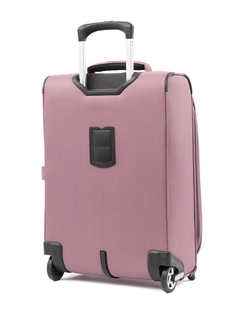 Travelpro maxlite 5 20" intl rollaboard dusty rose colour luggage bag back view