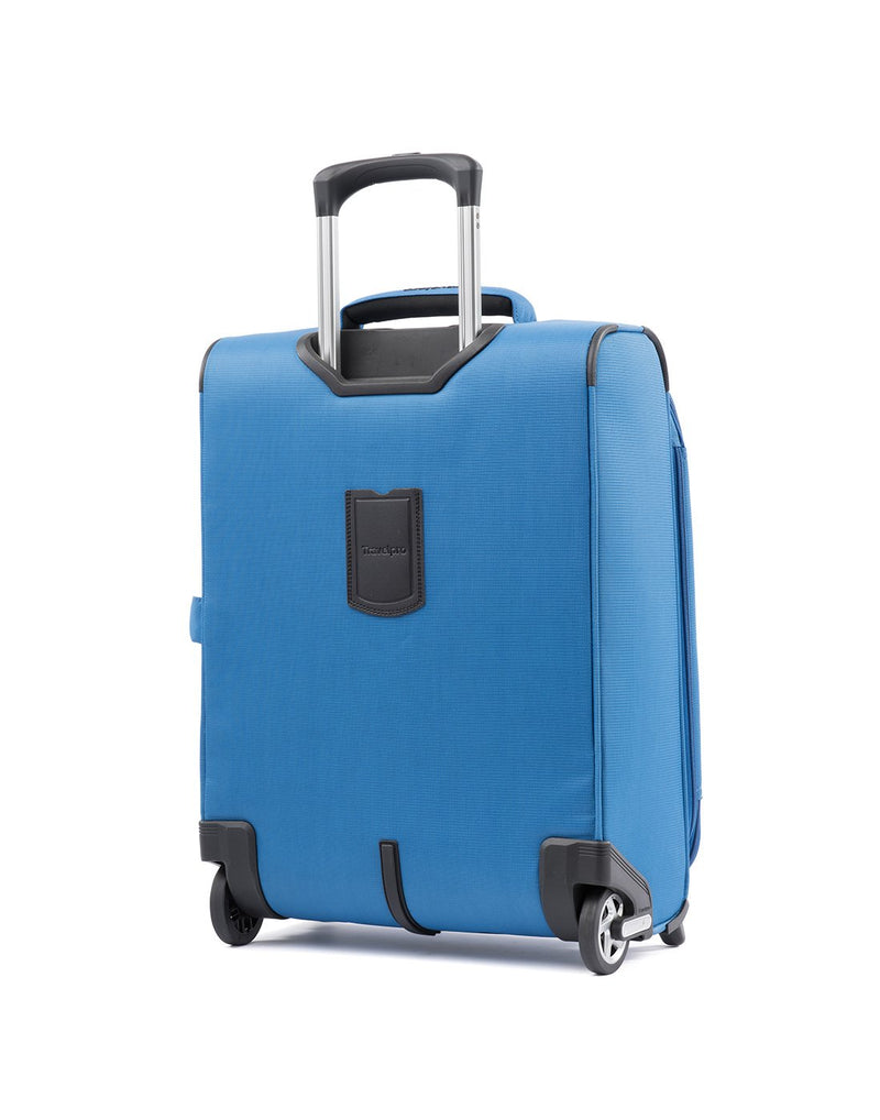 Travelpro maxlite 5 20" intl rollaboard azure blue colour luggage bag back view