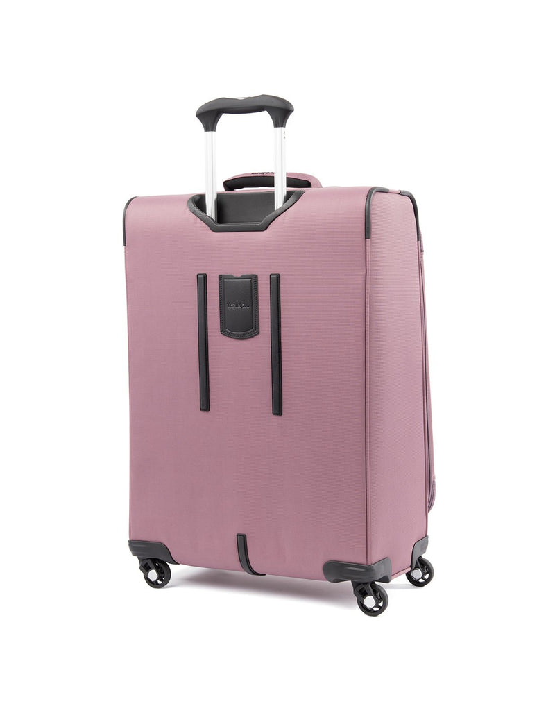 Travelpro maxlite 5 25" exp spinner dusty rose colour luggage bag back view