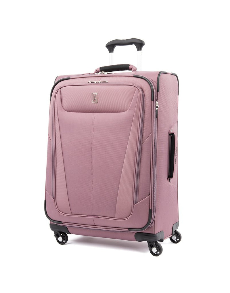 Travelpro maxlite 5 25" exp spinner dusty rose colour luggage bag front view