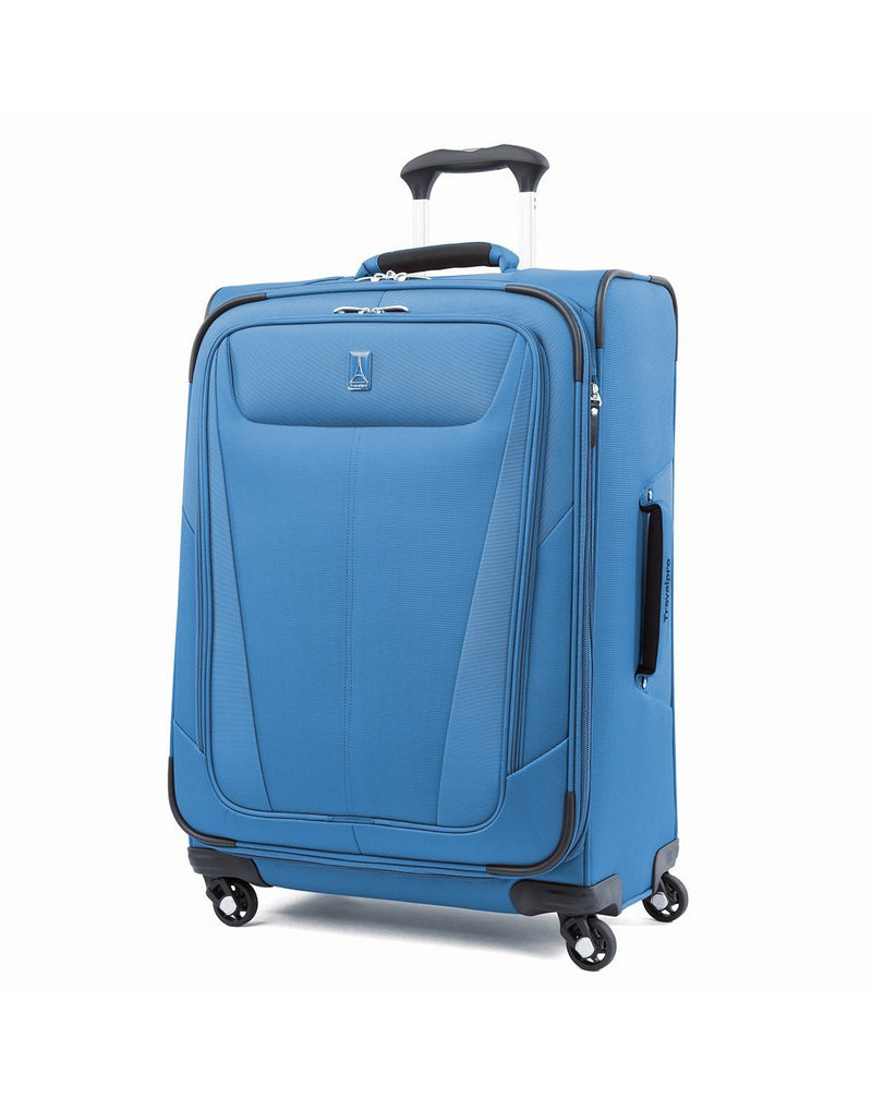 Travelpro maxlite 5 25" exp spinner azure blue colour luggage bag front view
