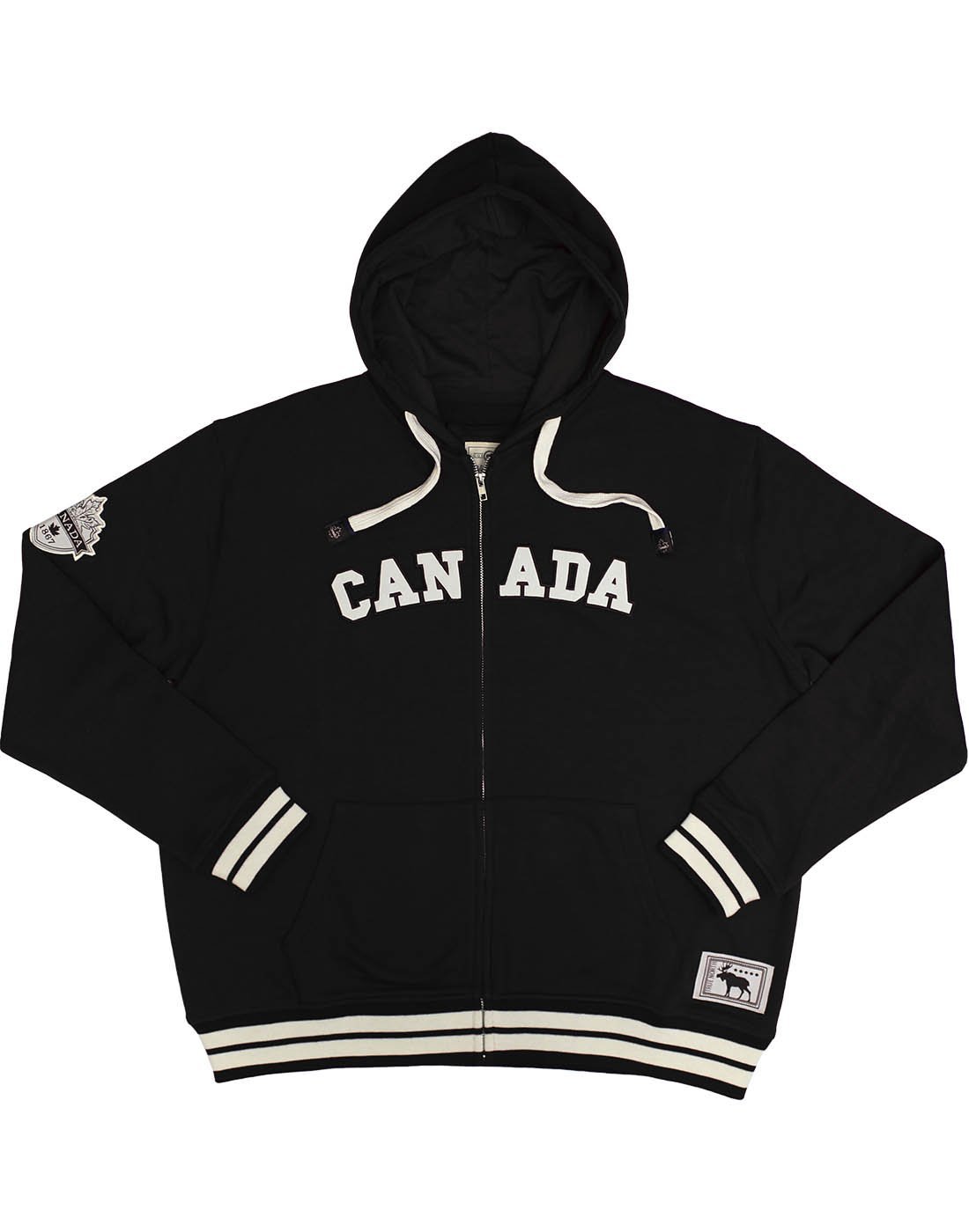 Canada Unisex Zip Up Hoodie Black