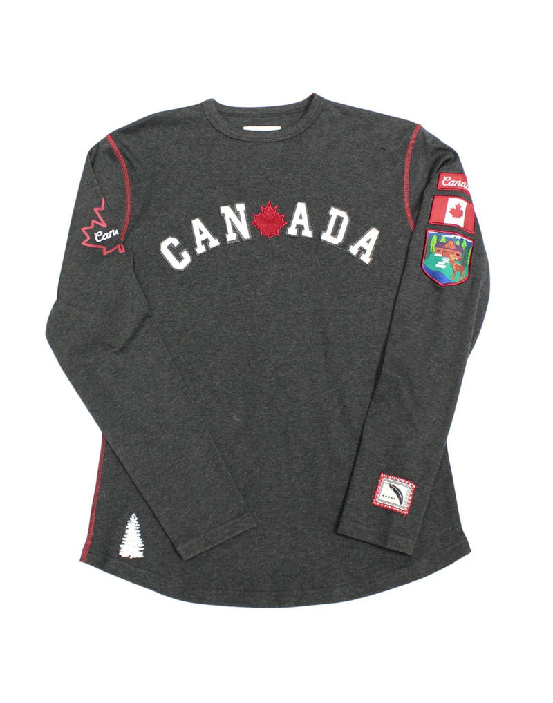 Canada crested women's charcoal long sleeve shirt - ONLINE ONLY