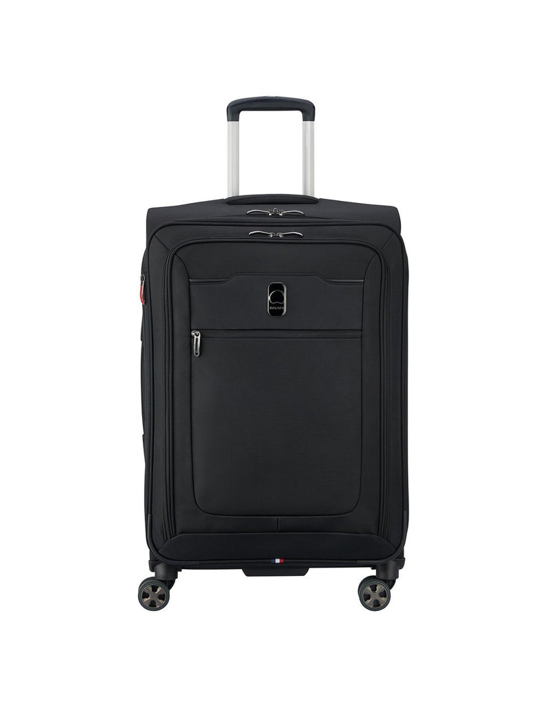 Delsey paris hyperglide 25" black colour luggage bag front view