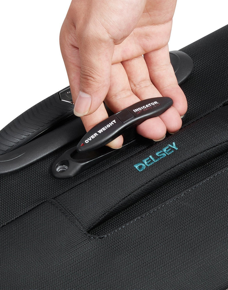 Delsey paris hyperglide 25" black colour luggage bag handle