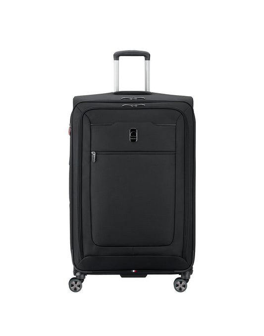 Product Image – Delsey paris hyperglide 29" black colour luggage bag front view